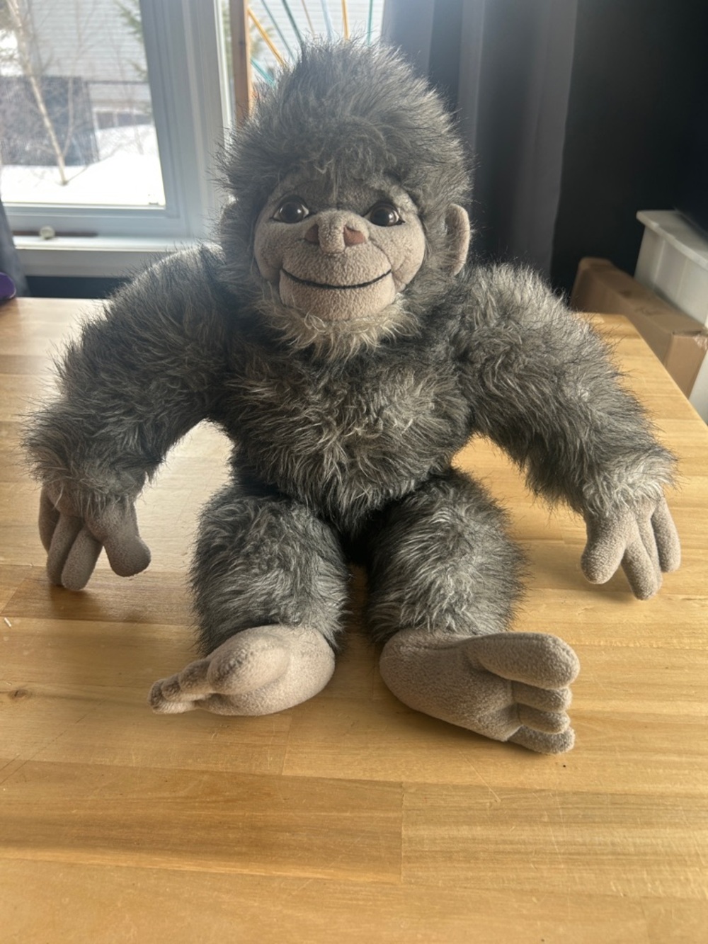 Peluche vintage 1994 Zeke O'Connor Yeti Sears grise 18" peluche